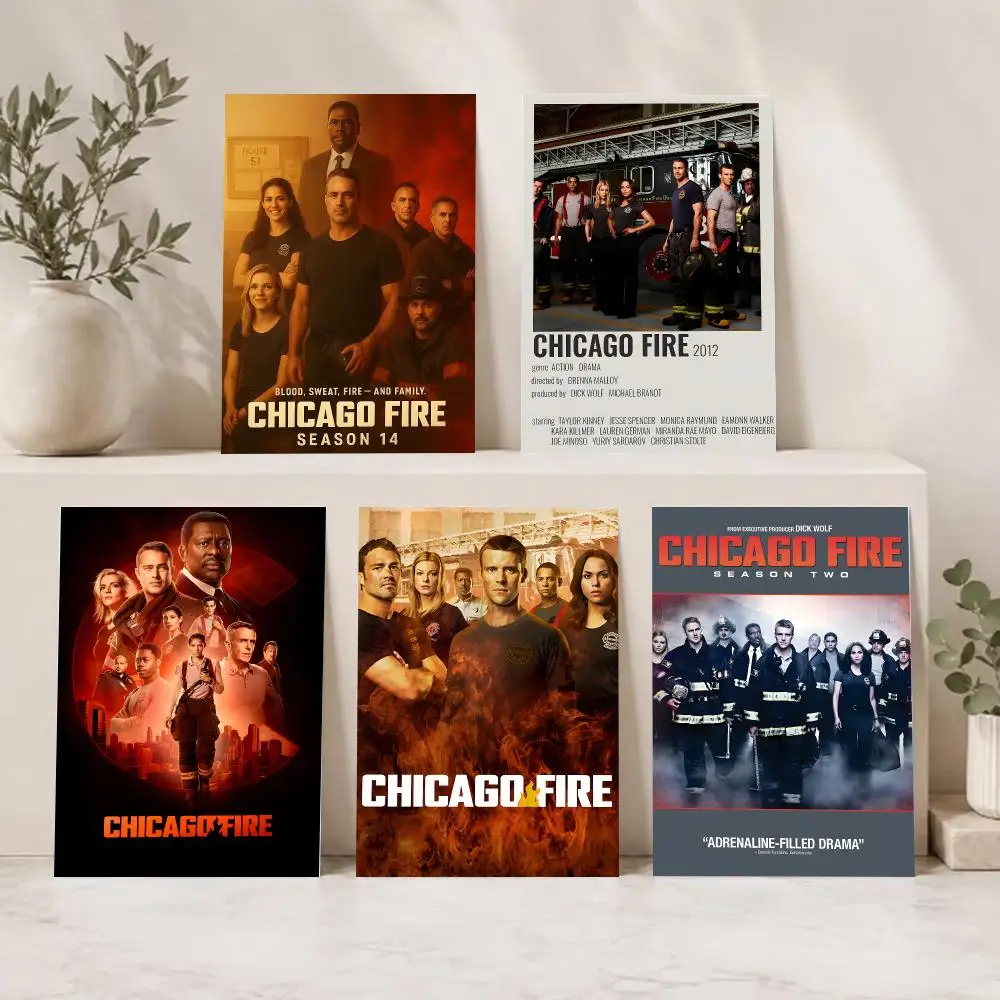 Intense series Chicago Fire Poster Current Style Home Wall Art & Sleek Living Space Accents
