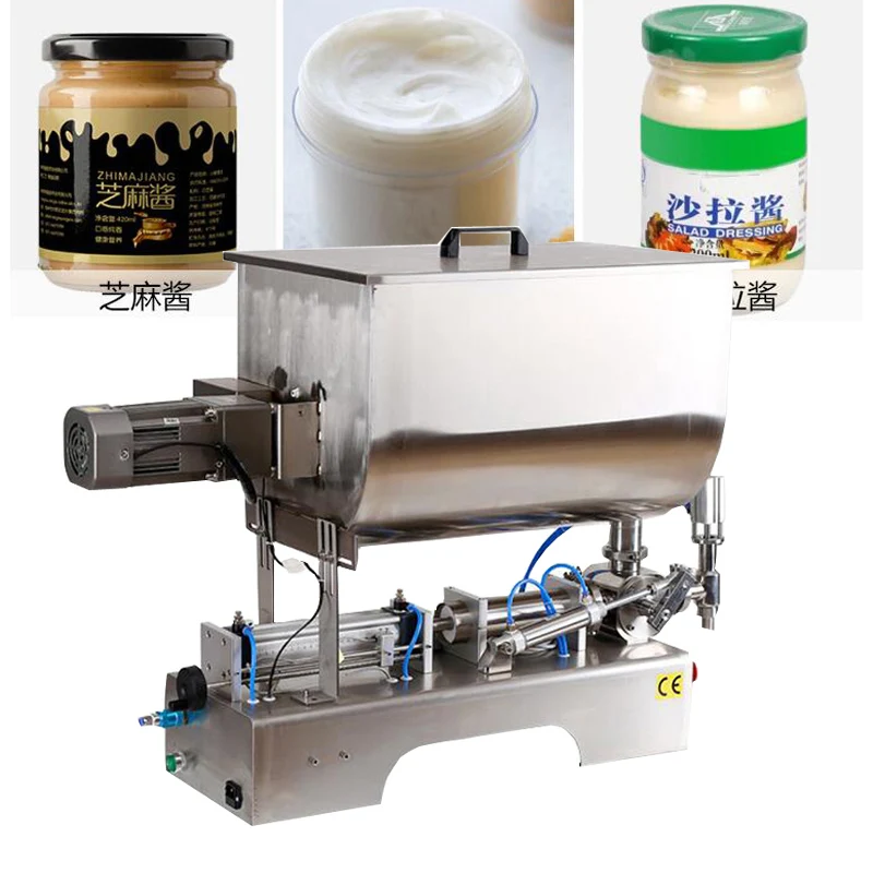 Paste Liquid Mixing Filling Machine U-Shaped Hopper 80L Large Capacity Pneumatic Automatic Filling Machine