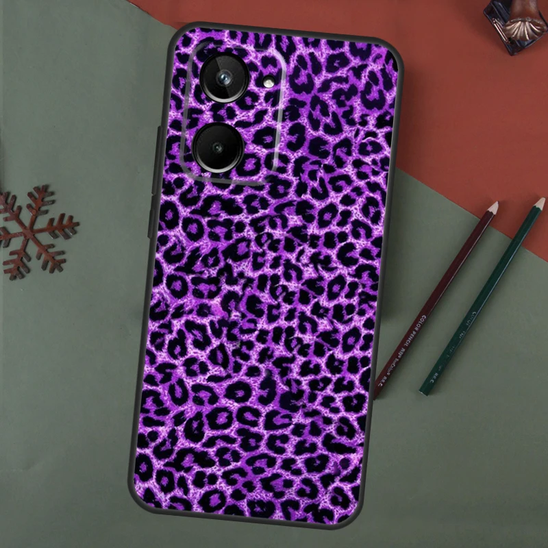 حافظة بطباعة الفهد لهاتف Realme C55 C51 C75 C63 C61 C53 C35 C65 C67 C71 11 12 13 14 15 Pro Plus GT6 GT7 Pro