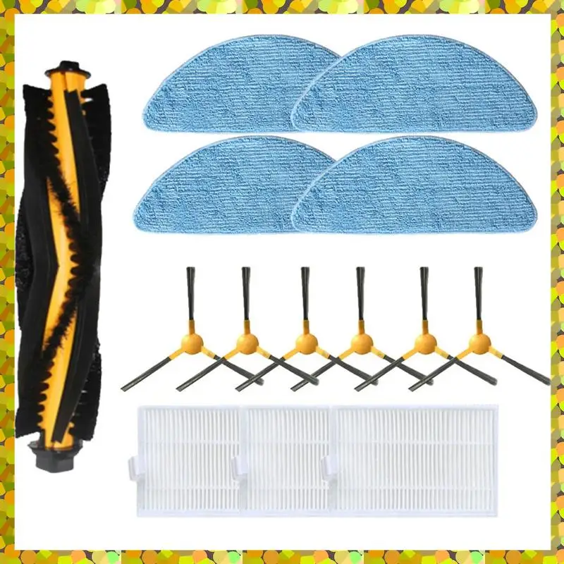 Для Alfawise V8S Pro E30B основная щетка, роликовая боковая щетка HEPA-фильтр, тряпки для швабры, запасные части для пылесоса, аксессуары