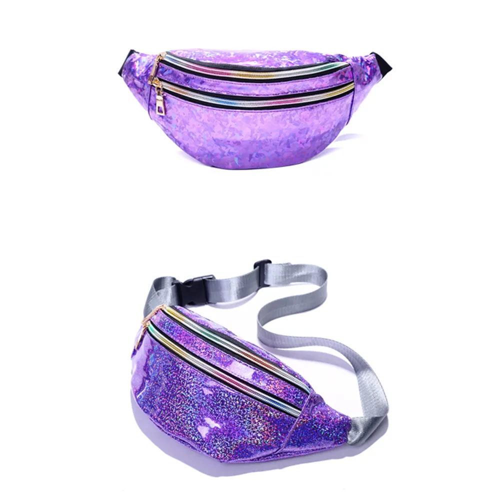 

Светоотражающая поясная сумка с пайетками для женщин: модная легкая сумка-бананка, вместительная сумка через плечо для шопинга