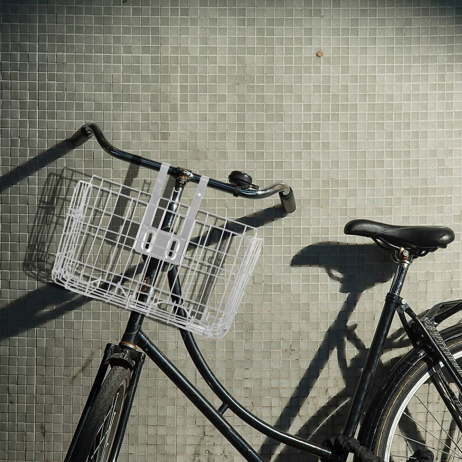 

Foldable Hanging Storage Basket Lightweight Easy Install Compatible With Electric Mountain Bikes Silver Bike Storage Container