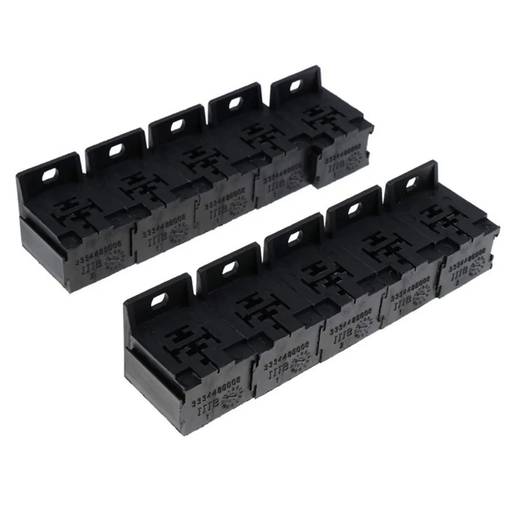 

10Pcs 5 Pin Relay Socket Set 30A-80A Automotive Relay Base Holder with Wires for Car Modification GPS Anti-Theft System Remote