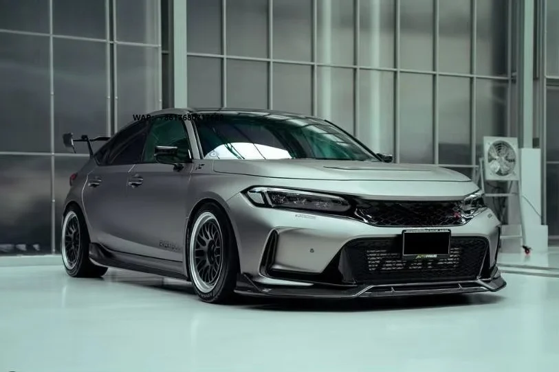 For for Type R FL5 Dry Carbon Fibre Bumper with Exhaust Cut-Outs Front/Rear Diffuser Side Skirts Lower Lip Bolt-On Body Kit