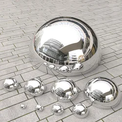 1PC Gazing Hemisphere Ball Reflective Ball Mirror Polished Diameter 51mm-200mm Stainless Steel 1.0mm Thick Home Decor