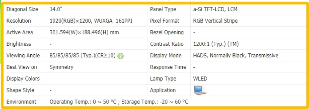 NV140WUM-T07 NV140WUM T07 FHD 1920x1200 14 inch Laptop Display LCD Screen No-touch IPS Panel