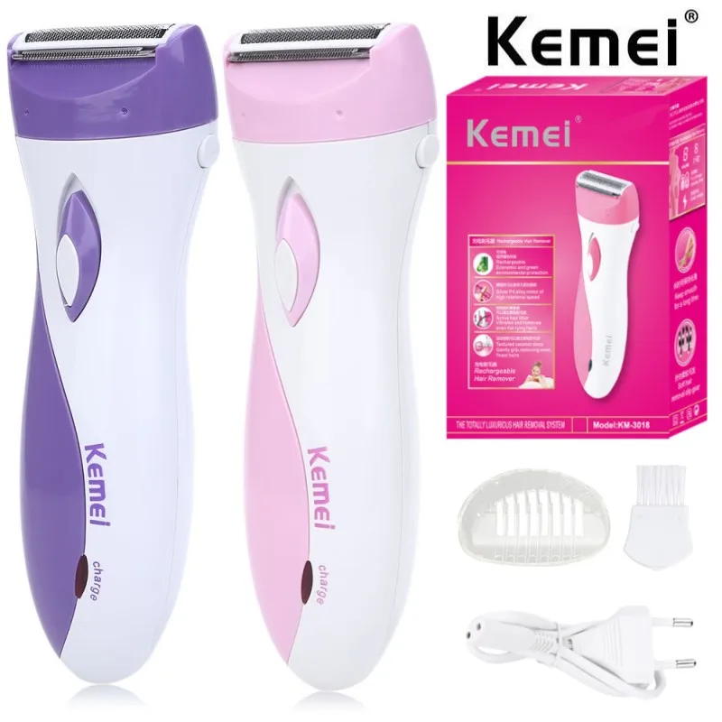 Kemei KM-3018 Elektrischer wiederaufladbarer Damenrasierer, Haarentferner, Epilierer, schmerzlos, Rasierwolle, Schaben, EU für den ganzen Körper – Detail 1