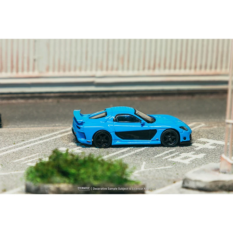 PreSale TW Mazda 1:64 RX7 VeilSide Fortune7 Blue Diecast Car Model Collection Toys Tarmac Works