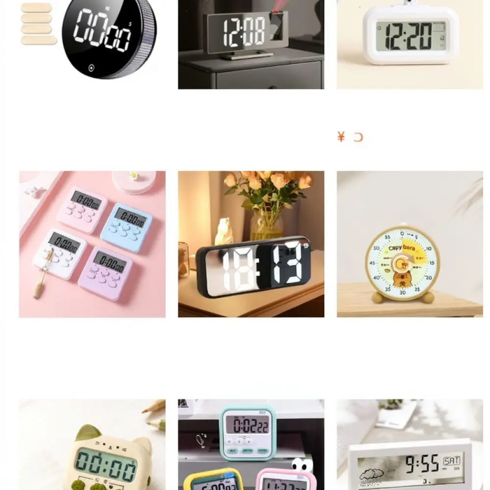 Modern LED Digital Clock Indoor Temperature Humidity Sensor Magnetic Absorption Desk Wall Mount Home Office Essential
