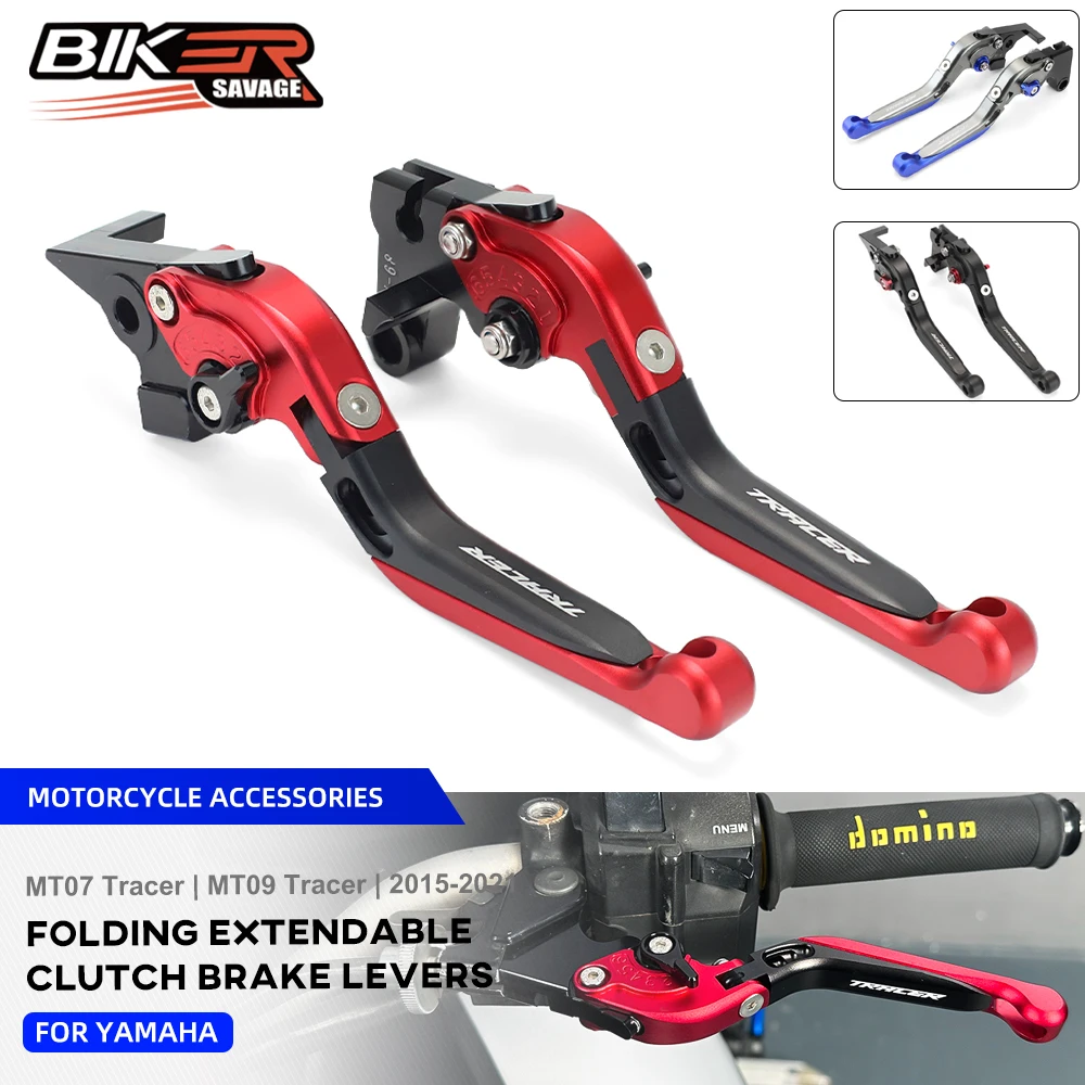 

2021 MT07 MT09 Folding Brake Clutch Levers For Yamaha MT-07 MT-09 Tracer 2015+ Motorcycle Adjustable Extendable Control Handles