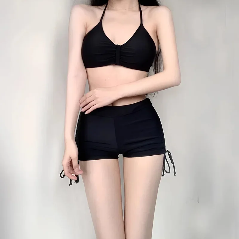 レディースビキニセット 細見え セクシー 小胸 ギャザー 3点セット スイート 温泉 カバーアップ 純粋な欲望スタイル 中国本土から