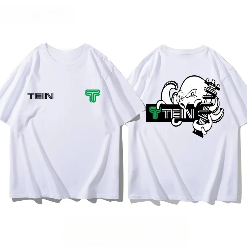 

Japan TEIN Shock Absorber Modified Car Creative T-shirt Casual Men and Women Motorcycle Club Short Sleeve Cotton Top