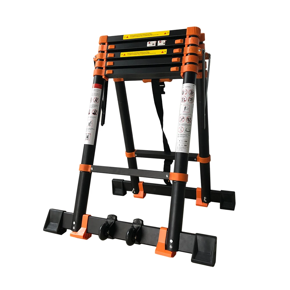 OEM Factory Heavy duty fiberglass A frame aluminium ladder double sided glass float frame