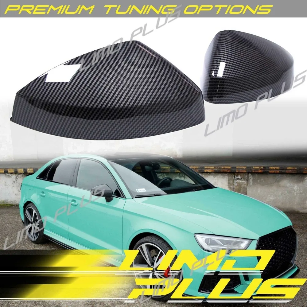 

Carbon Fiber Look Side Mirror Cover Caps for Audi A3 8V S3 RS3 W/O Lane Assist United States