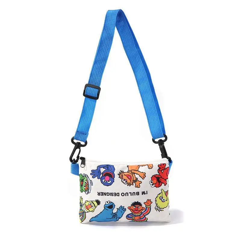 New Sesame Street Crossbody Bag: Cute & Versatile Cartoon Genkaku Style Student Organizer Tote for Women"