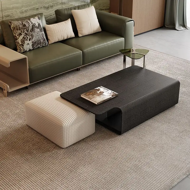 

Italian light luxury combination coffee table, simple luxury solid wood designer, large flat-floor villa high-end c