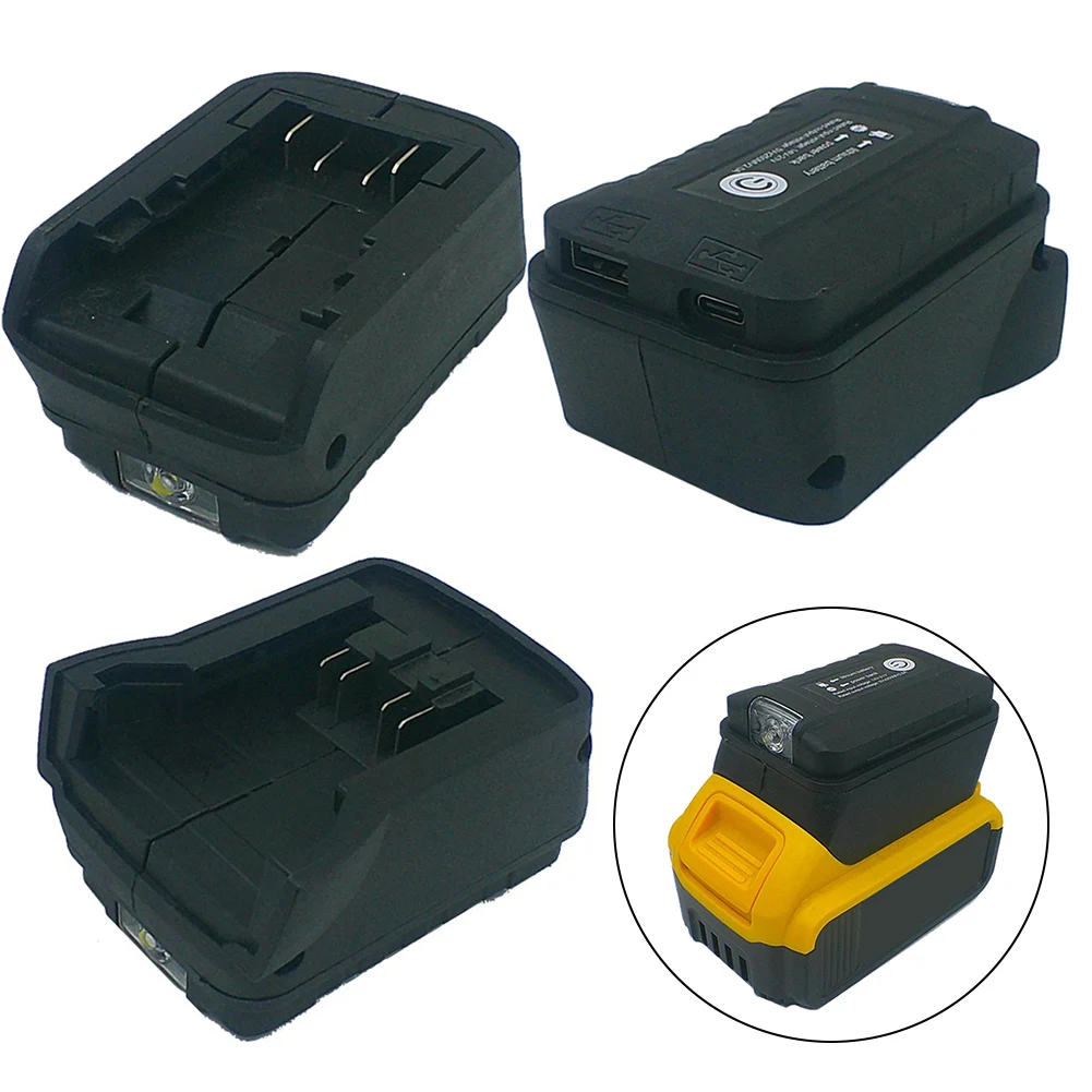 

Адаптер аккумуляторной батареи с подсветкой для Dewalt 48-11-1862, USB-переходник для аккумулятора, аксессуар для электроинструмента, в наличии