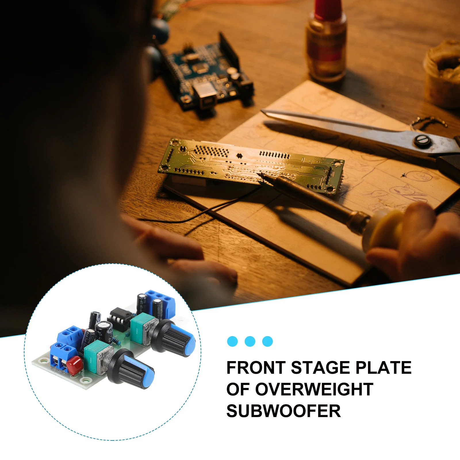 

Low Pass Board Audio Preamplifier 10-24V Green Fr4 Preamp Module Mini Amplifier Subwoofer Power Board Clear Sound Easy Operation