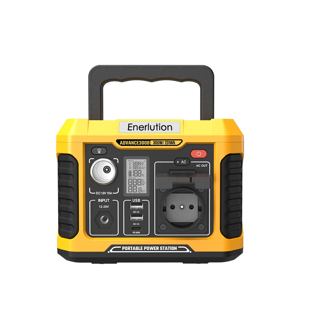 Emergency Power Supply 300W 231Wh Home Backup Portable Generator for Power Outage Blackout Machine Router Medical Device