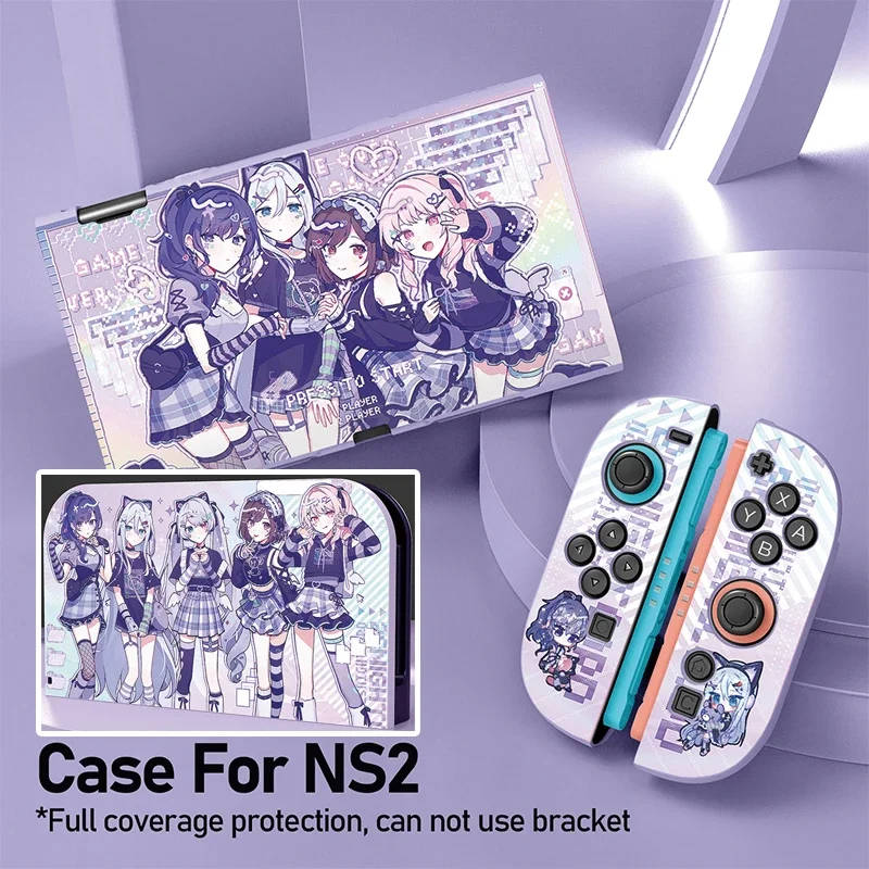Protective Case for Nintendo Switch OLED/NS Switch 2 Joy-con Detachable Handheld Case Cartoon Anime Pattern OLED Docking Cover