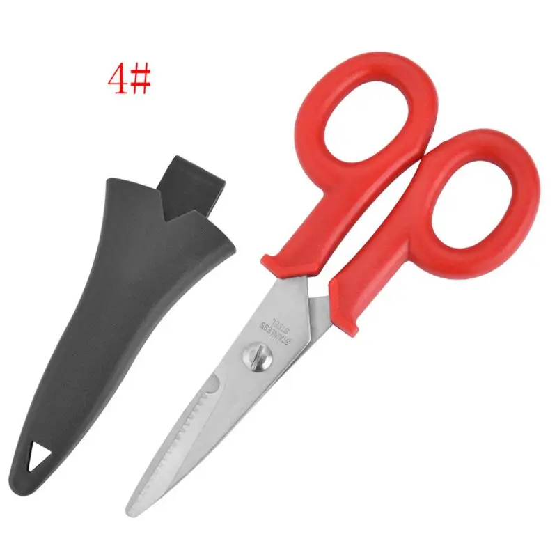 2/1 High Carbon Steel Scissors Household Shears Tools Electrician Scissors Stripping Wire Cut Tools for Fabrics, Paper a.