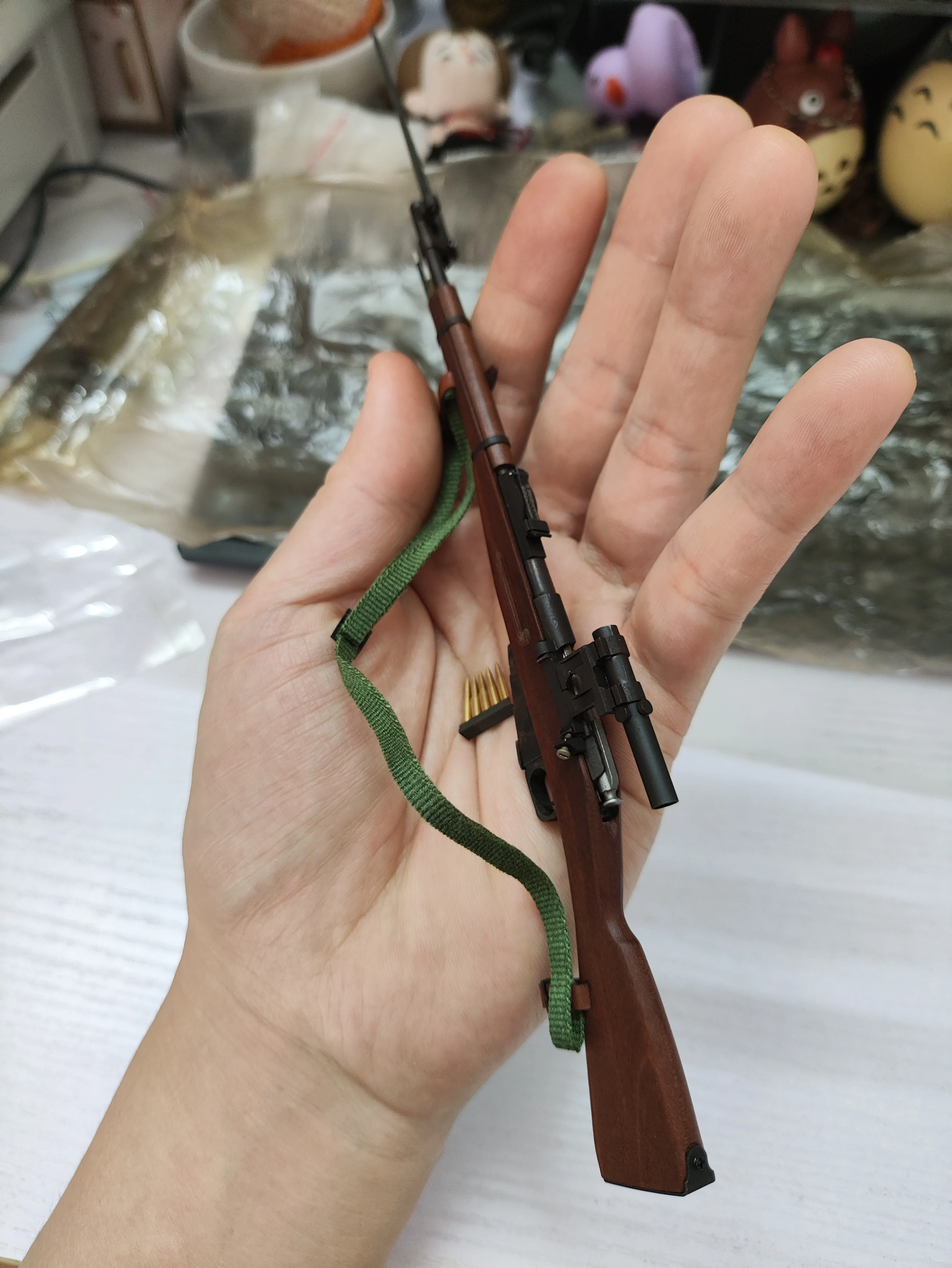 1:6 WWII série arme jouet pistolet en bois massif métal fait à la main M1944 Mosin-Nagant Sniping fusil assemblage pistolet modèle pour figurines d'action