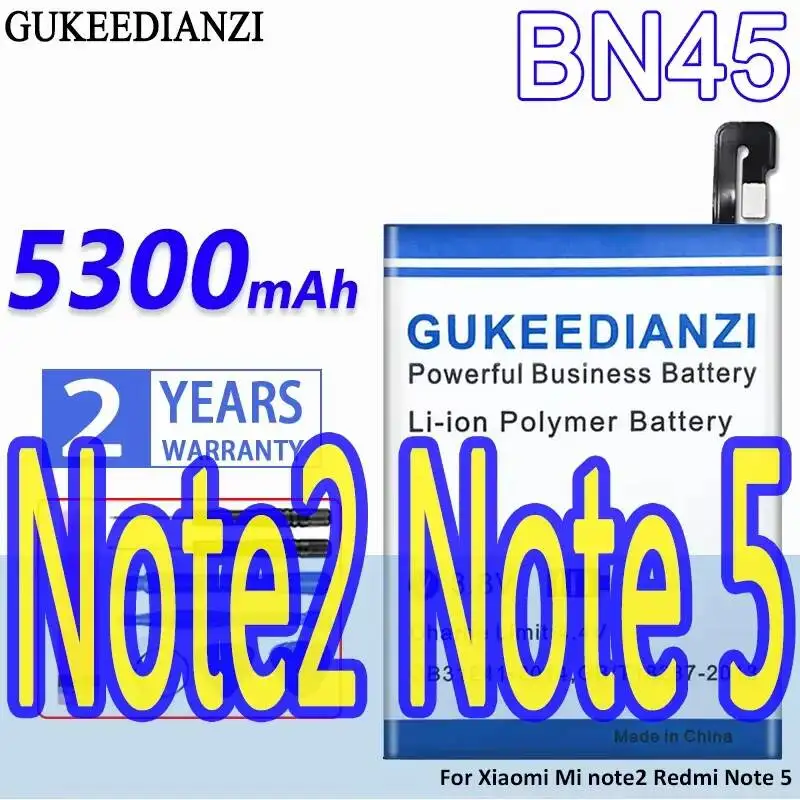 

Аккумулятор для мобильного телефона BN45, долговечный, 5300 мАч, для Xiaomi Redmi Note 5