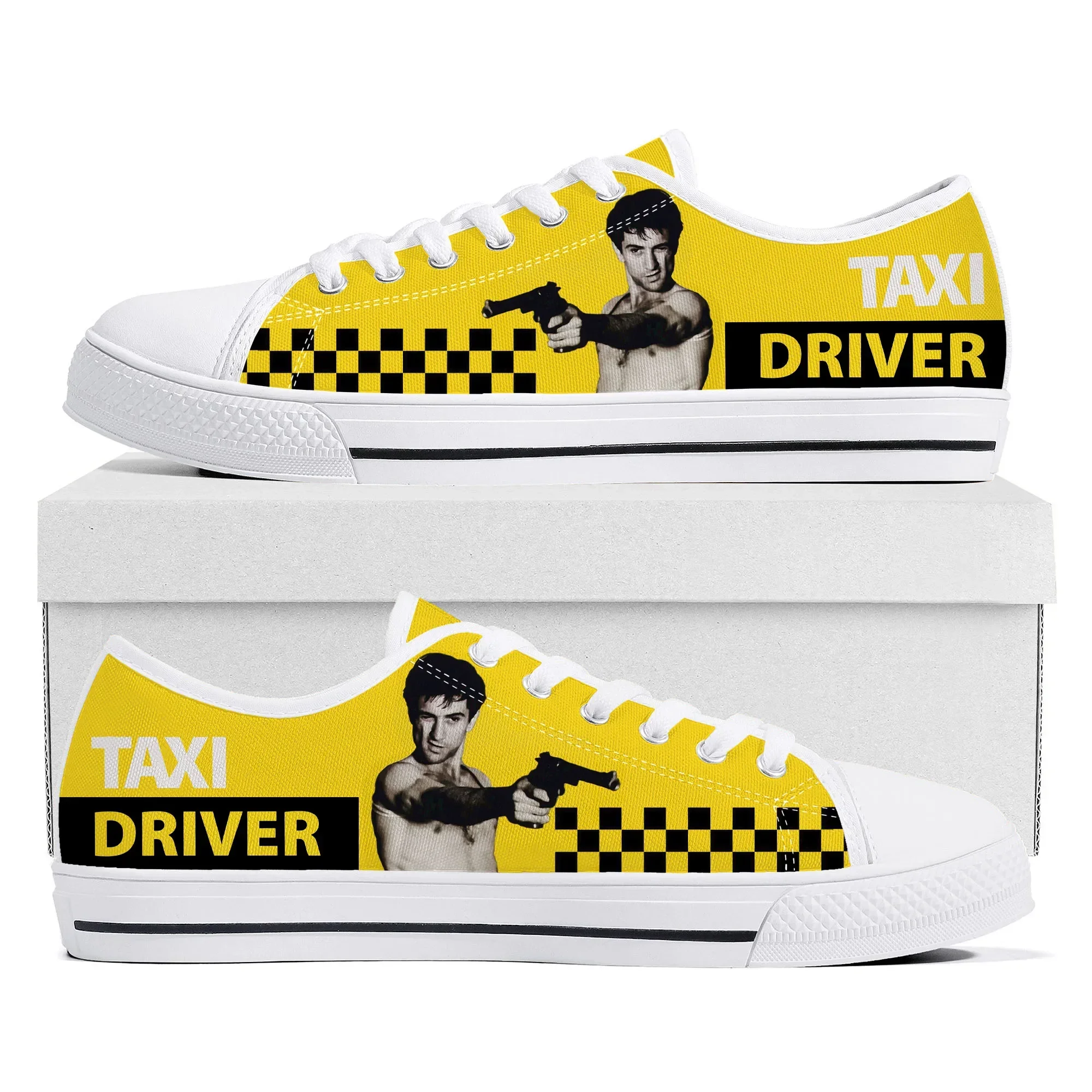 

Taxi Driver Movie Low Top Sneakers Mens Womens Teenager High Quality Canvas Sneaker couple Casual Shoes Custom Made DIY Shoe