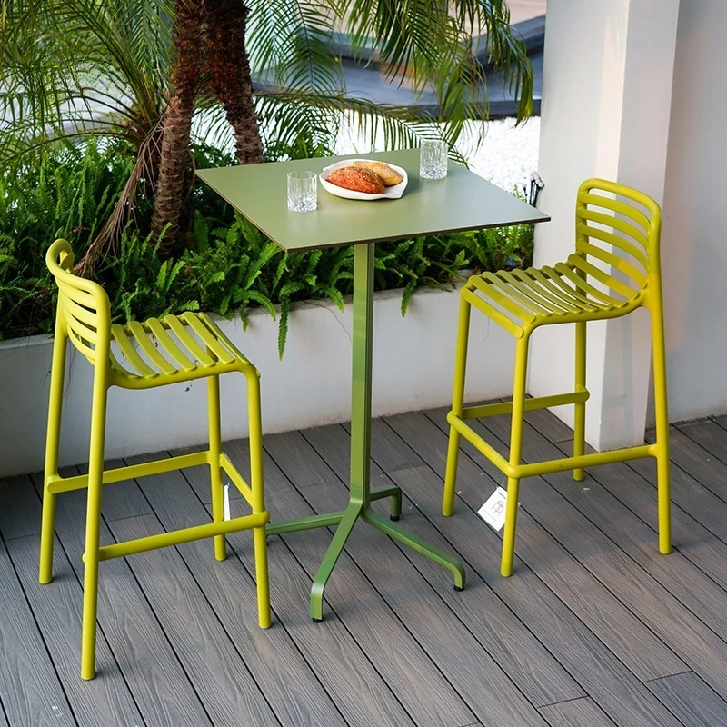 

Outdoor folding bar table and chair combination, courtyard garden terrace balcony outdoor bar chair