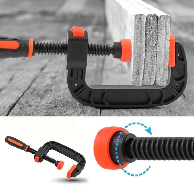 Zaciski stolarskie IALJ, 2 szt./zestaw, wytrzymałe, wzmocnione plastikowo-nylonowe szczęki sprężynowe z mocną siłą zaciskania.