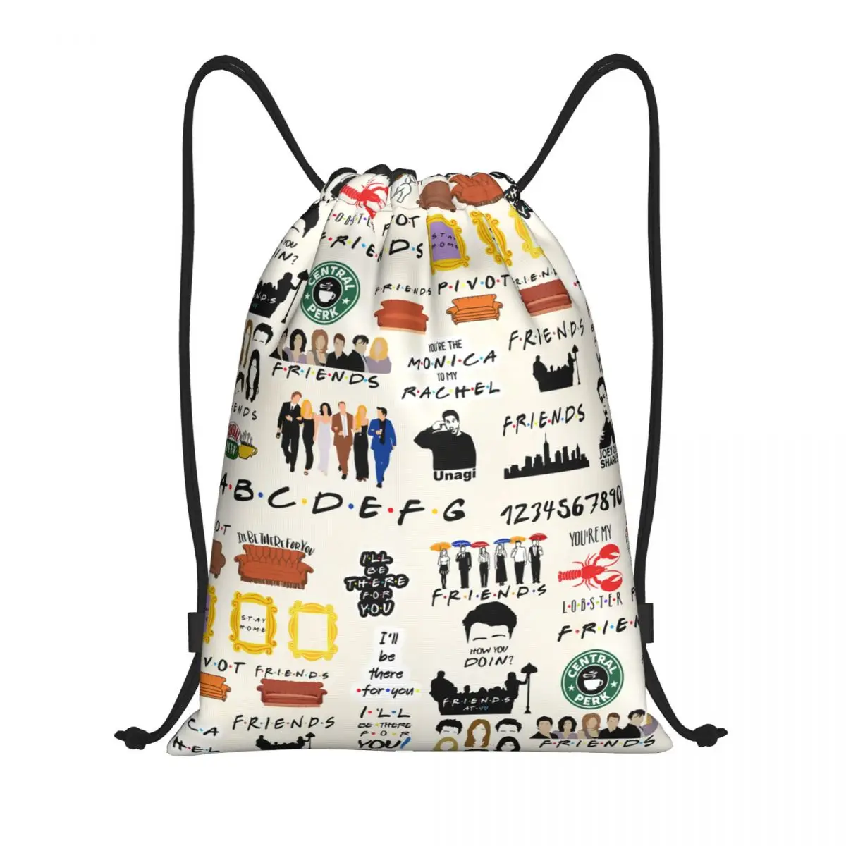 

Забавный телешоу на заказ, коллаж для друзей, рюкзак на шнурке, сумки для женщин и мужчин, легкий спортивный рюкзак для спортзала, мешки для покупок