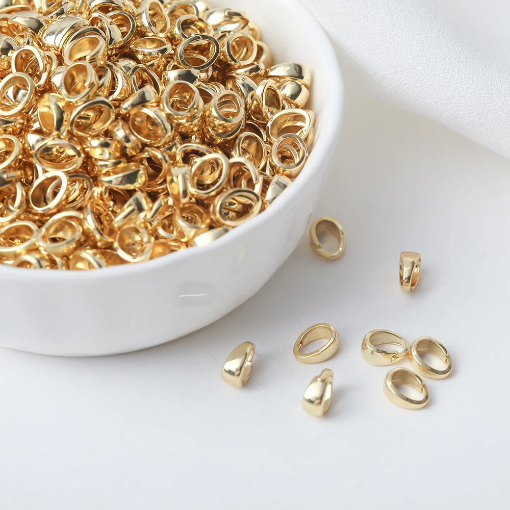 Pendant Pinch Bail Clasps Brass Gold Plated Hooks Clips Connector For DIY Bracelet Necklace Jewelry Making Findings Accessories