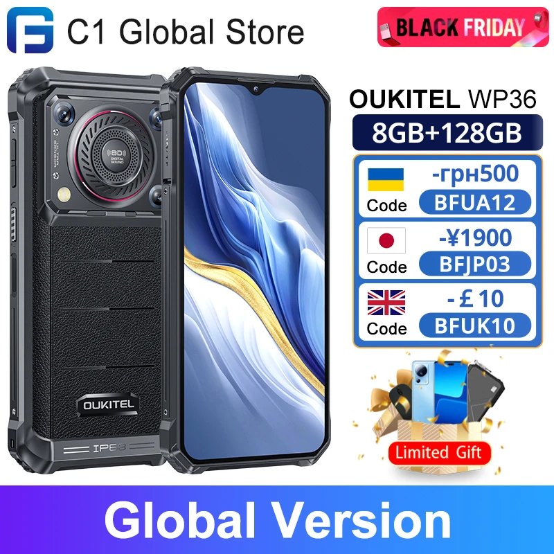 Oukitel WP36 Rugged Smartphone 10600mAh 6.52