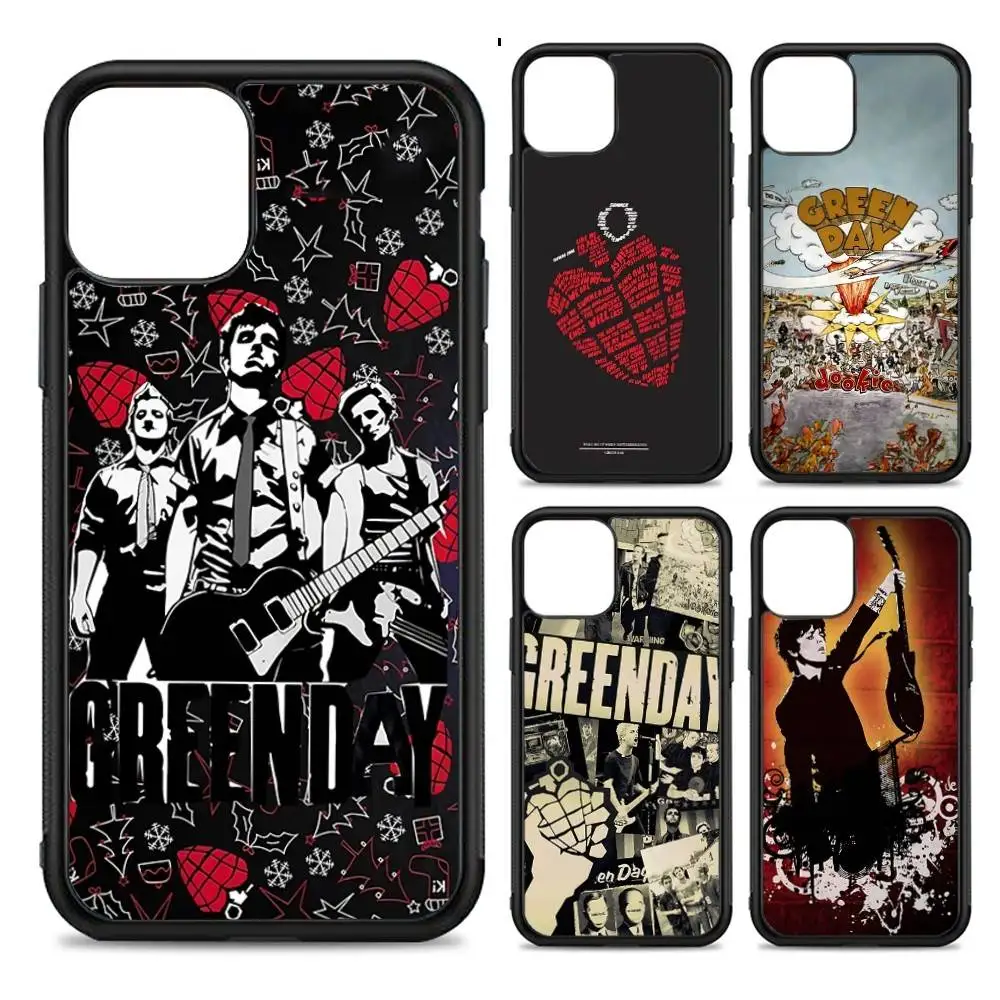 

Famous G-green Day For IPhone 11 12 13 14 15 16 17 Pro Max Plus TPU+PC Shockproof Back Phone Cases