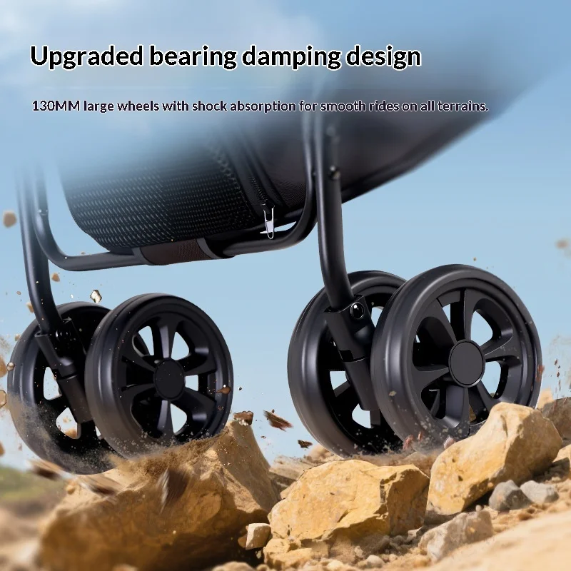 Pet Stroller for Cats & Dogs Outdoor Lightweight Foldable Metal Small Pet Car