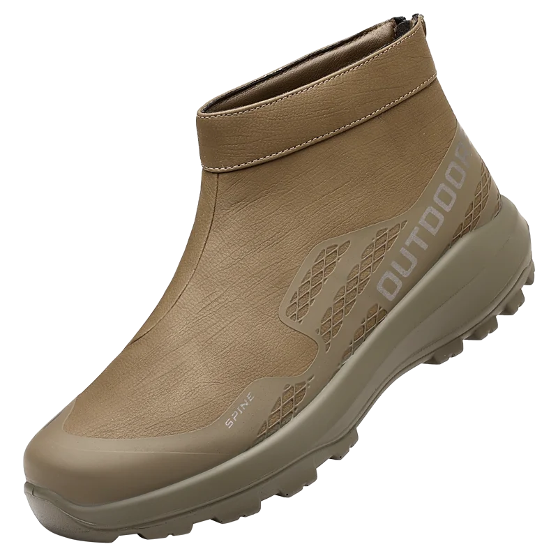 

Мужские повседневные уличные ботинки, легкие походные ботинки для коротких дистанций, осенние и зимние кожаные водонепроницаемые высокие ботинки для мужчин