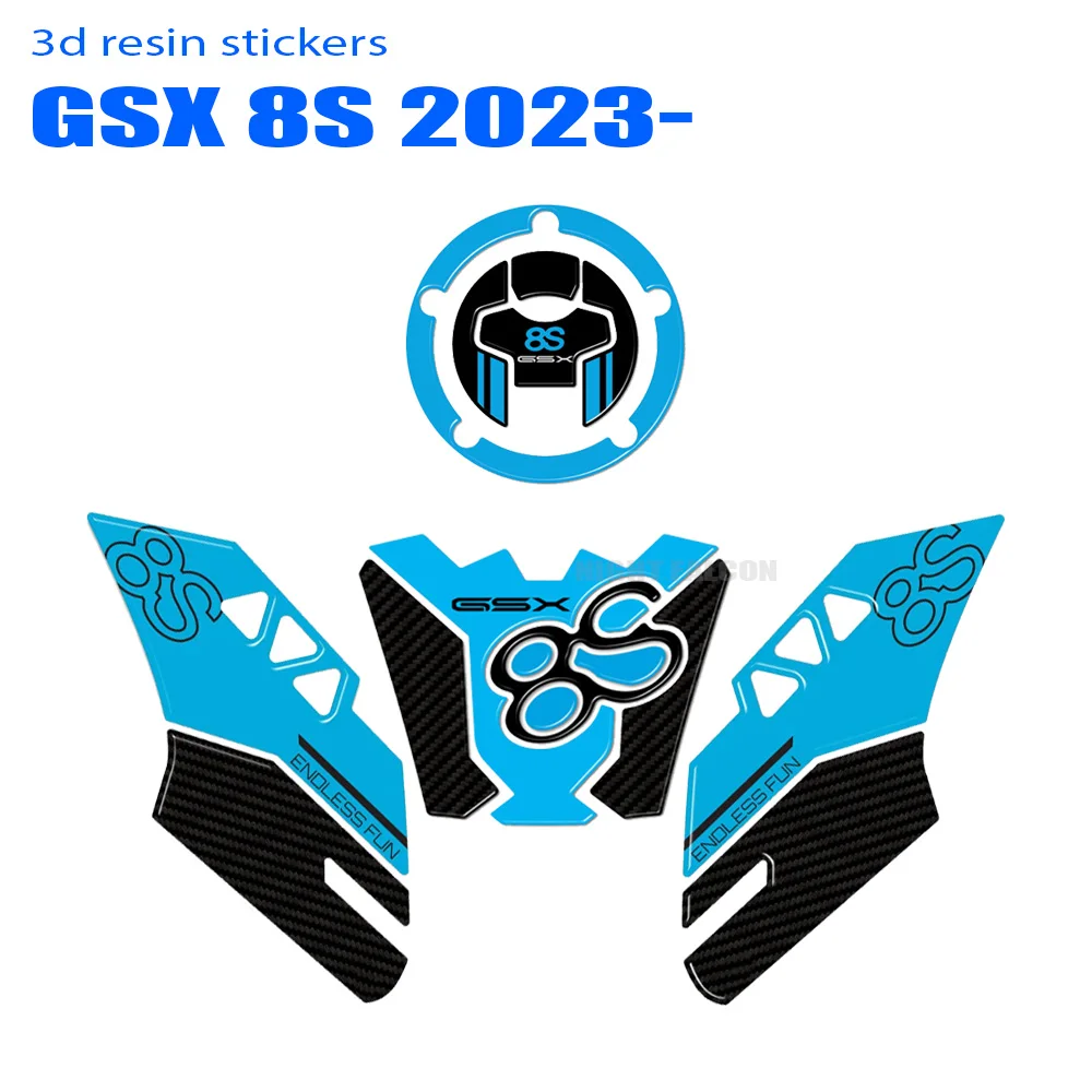 For SUZUKI GSX-8S GSX 8S 2023 GSX8S Accessories Motorcycle 3D Epoxy Resin Sticker Protection Decal Stickers