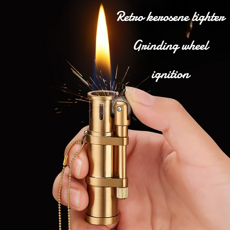 New Creative Old-fashioned and Retro Lighters Portable Manual Refueling High-end Gift Cigarette Accessories