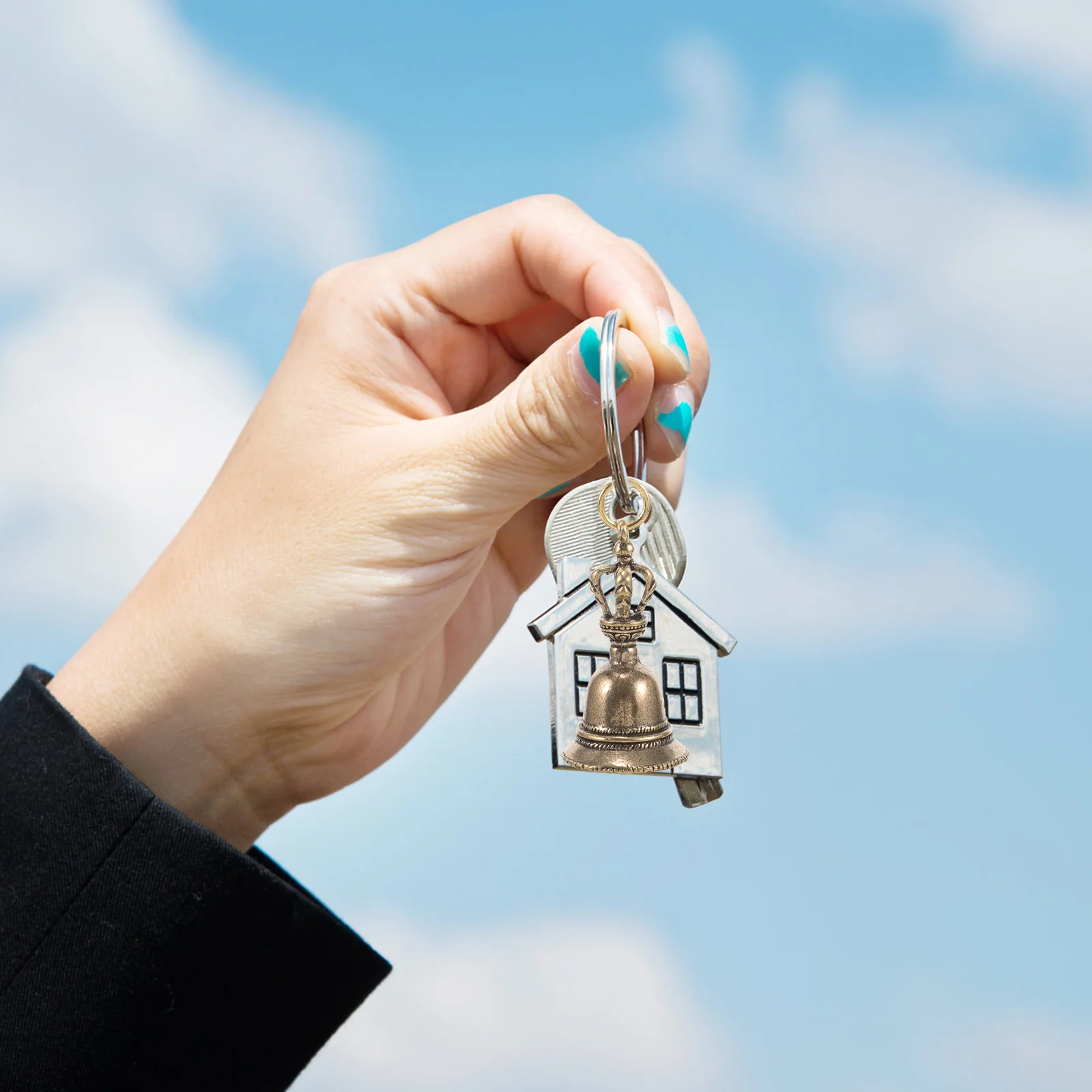 

3Pcs Retro Brass Small Bell Charms Pendant Hanging Ornaments for DIY Crafts Keychain Necklace Christmas Bells Decoration