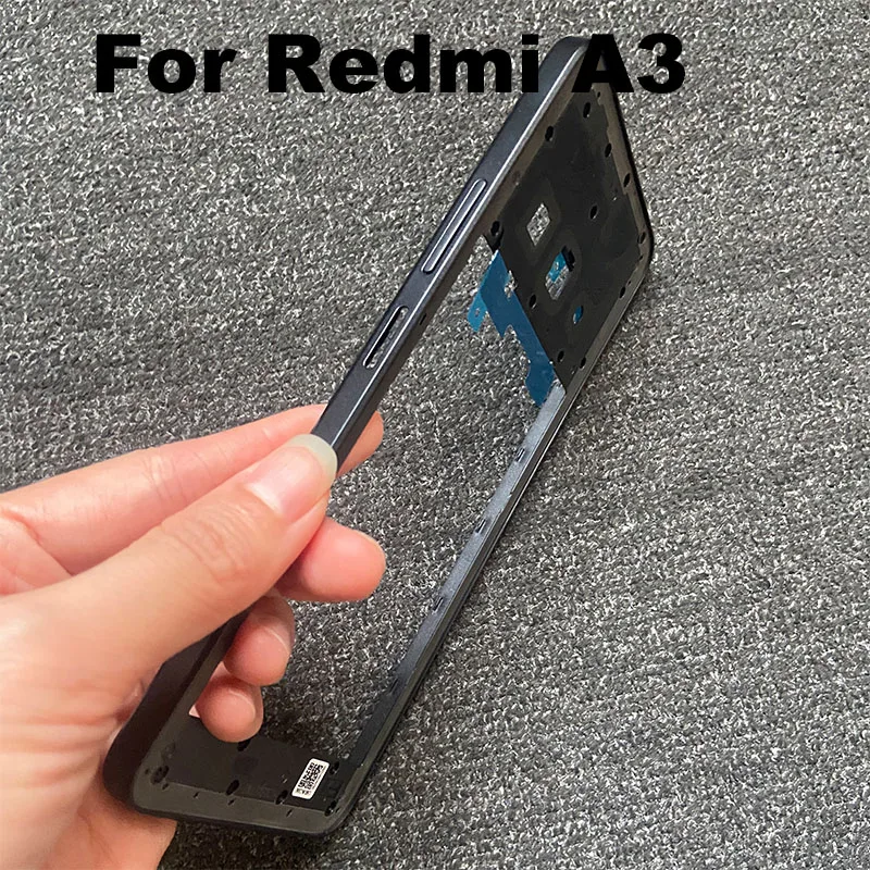 For Xiaomi Redmi A3 Middle Frame Front Bezel Cover Chassis Housing Back Plate LCD Holder Replacement