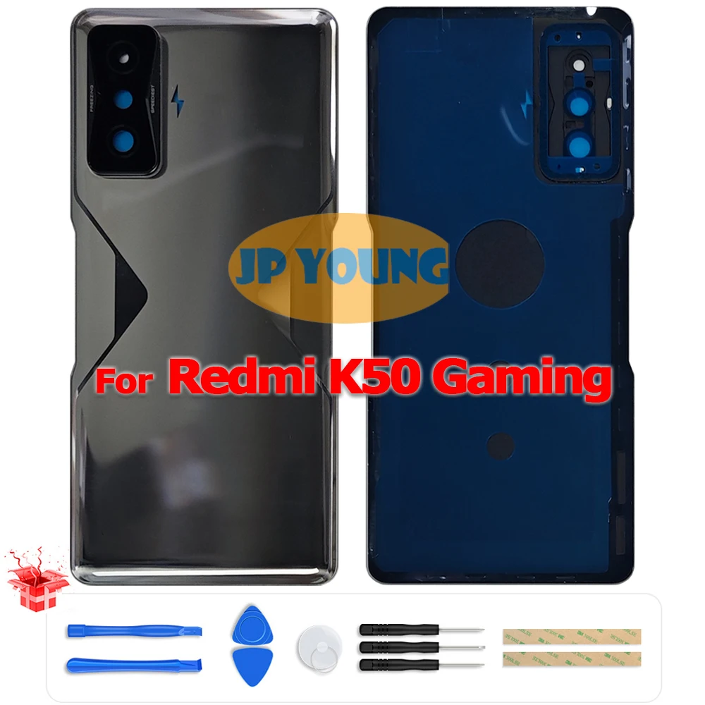 Original Battery Back Cover Glass Rear Door Housing with Camera Lens for Xiaomi Redmi K50 Gaming Edition 21121210C - Replacement