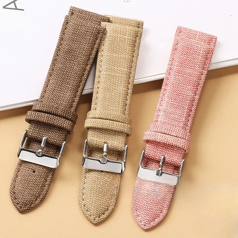 خمر الجلود الدنيم نمط النايلون حزام الساعات لهواوي حزام (استيك) ساعة العالمي سوار 10 مللي متر 12 مللي متر 14 مللي متر 16 مللي متر 18 مللي متر 20 مللي متر 22 مللي متر