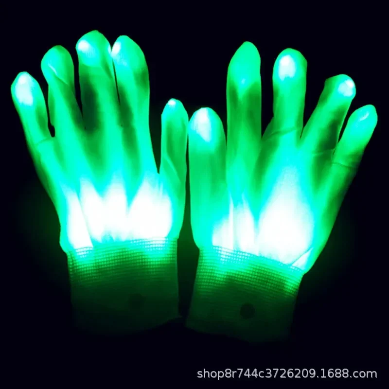 ColorFlashing Color Changing Luminous Gloves Stage Cheer Cool Led Gloves Night Running Bar Atmosphere Props Glowing Party