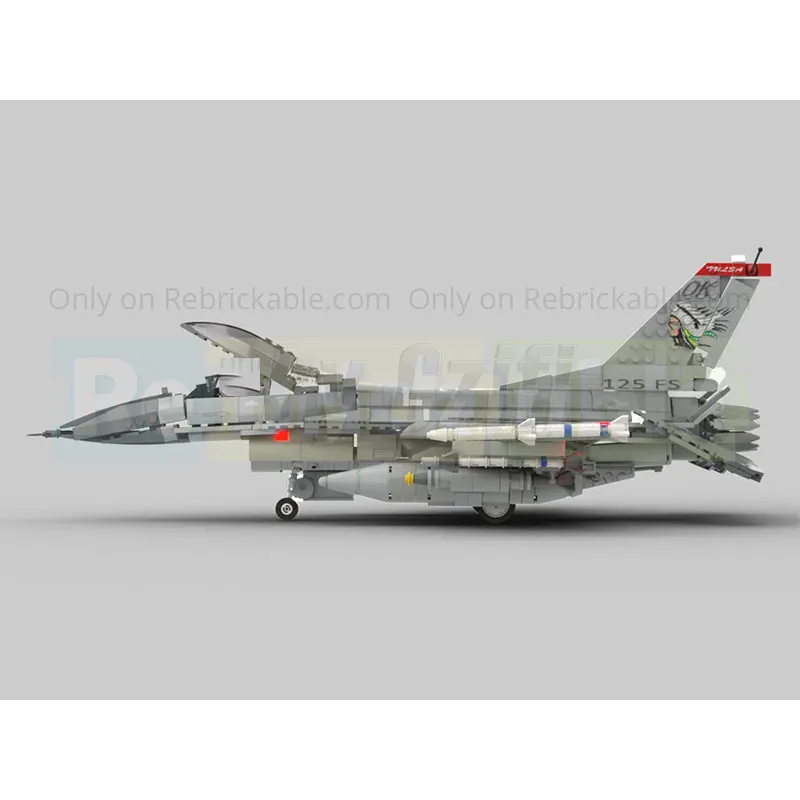 MOC serie militar F-16C Fihting bloques de construcción modelo de ensamblaje Compatible ladrillos juguetes aviones regalos de navidad 1005 Uds