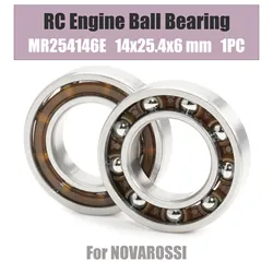 MR254146E 14*25.4*6 mm T46 Engine Rear Ball Bearing 1PC ABEC-3 C3 Bearings For NOVAROSSI OS 16000 9 Ball RC Car