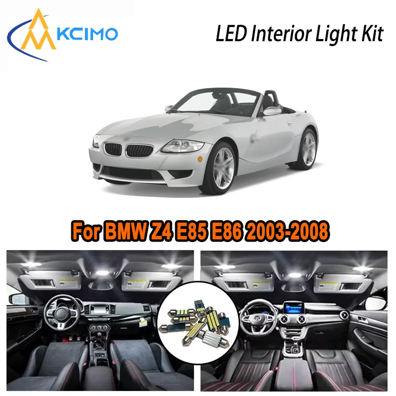 

For BMW Z4 E85 E86 2003-2008 2004 2005 2006 2007 2008 Bright LED Interior Dome Map Trunk Light Kit Car Led Lamps Canbus No Error