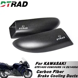 Carbon Fiber Brake Ventilation Ducts Cooling System Front Caliper Cooler For KAWASAKI GTR1400 CONCOURS 14 ZG1400A 2008-2025