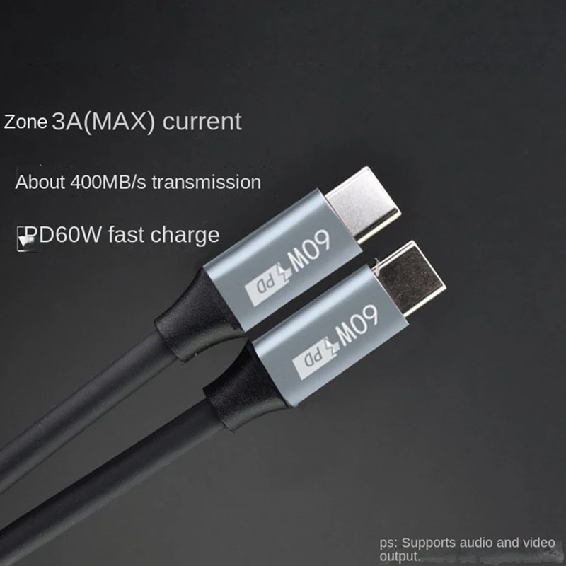 1 Piece Charging Data Cable Dual Type-C Head Data Cable For Huawei P30 Xiaomi Samsung Accessories