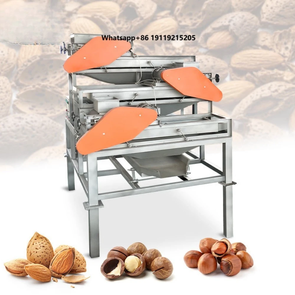 Kernel Automatic Sorting Remove Palm Nut Hazelnut Crushing and Almond Shell Separation Machine to Sale