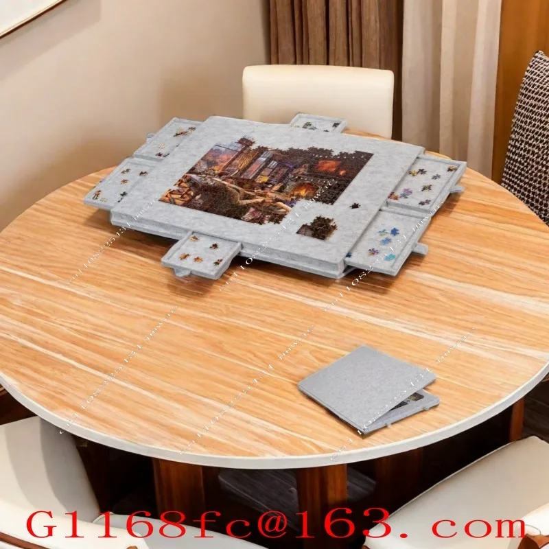 Puzzle 1000 Pieces Special Felt Board Thickened Folding Classification Carry Storage Blanket Puzzle Table Mat